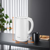 Taylor Swoden 1.5L Electric Kettle – Double Wall Insulated Cordless Kettle, 2200W Fast Boil, Cool Touch, Quiet Boiling, White